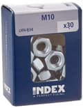 Miniatyrbild 1 av 3: Bult - mutter - bricka Index 184 - VD93410 - INDEX - Caja con Ventana. Hexagonal tuerca (M10, 8 uts.)