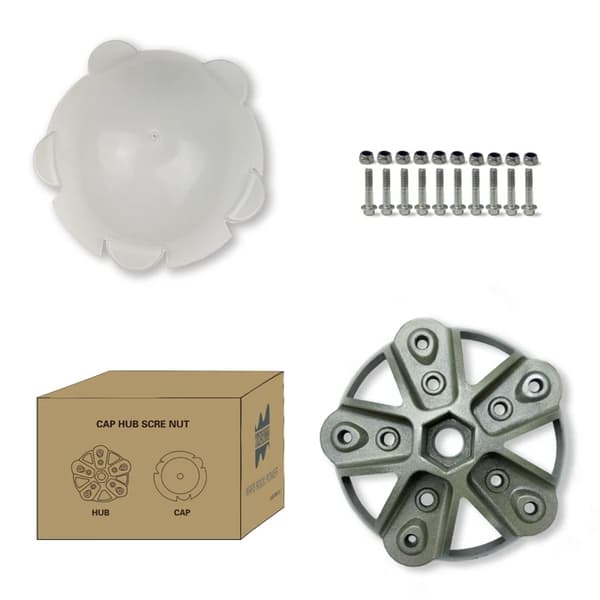 Vindmølle Hub Kit, 135mm Diameter, Inkluderer Blade og Hardware, 5-hjuls nav og kapsel
