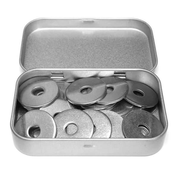 M6 rostfri bricka: Låda med 30 st Platt EXTRA STOR Rostfritt stål A2 | PROTORX | (Diam.int = 6,4 mm x Diam.ext = 24 mm)