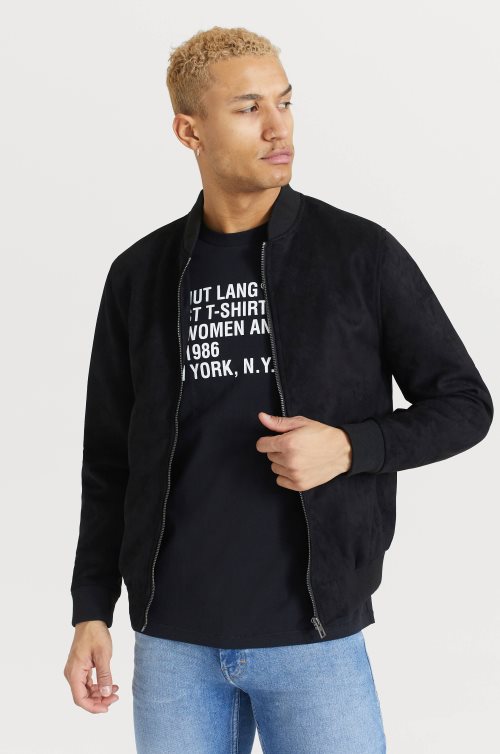 Bild av Bomberjacka Fake Suede Bomber Jacket