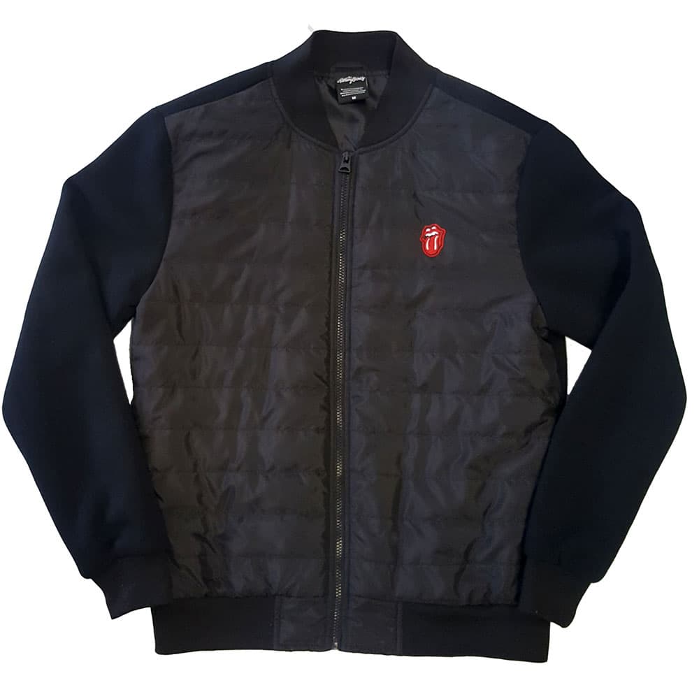 The Rolling Stones Unisex Quilted Jacket: Classic Tongue (Small)