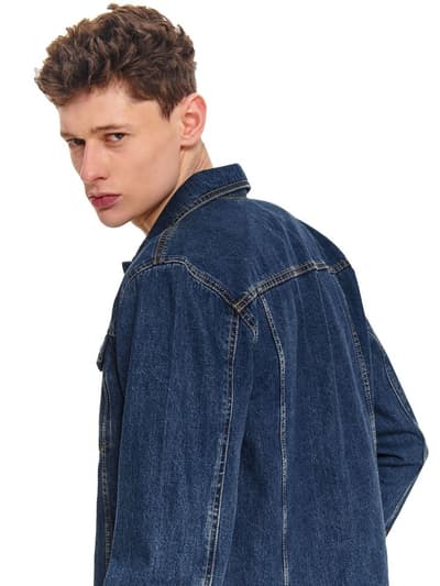TOP SECRET MEN'S JACKET SKU1104, Blue, Size S5 (EU)