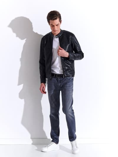 TOP SECRET MEN'S JACKET SKU1100, Black, Size S5 (EU)