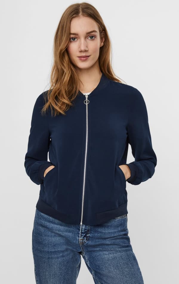 Vero Moda - vmCoco LS Bomber Marinblå XL