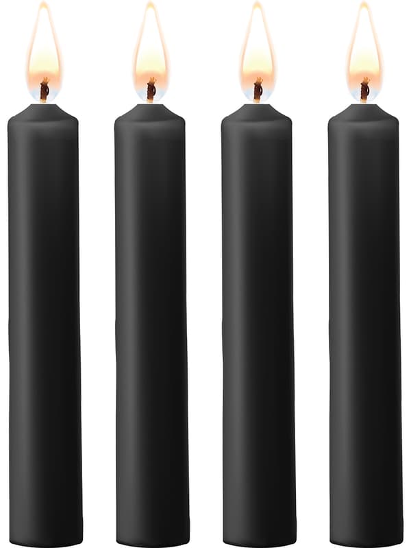 Ouch!: Teasing Wax Candles, 4-pack Svart