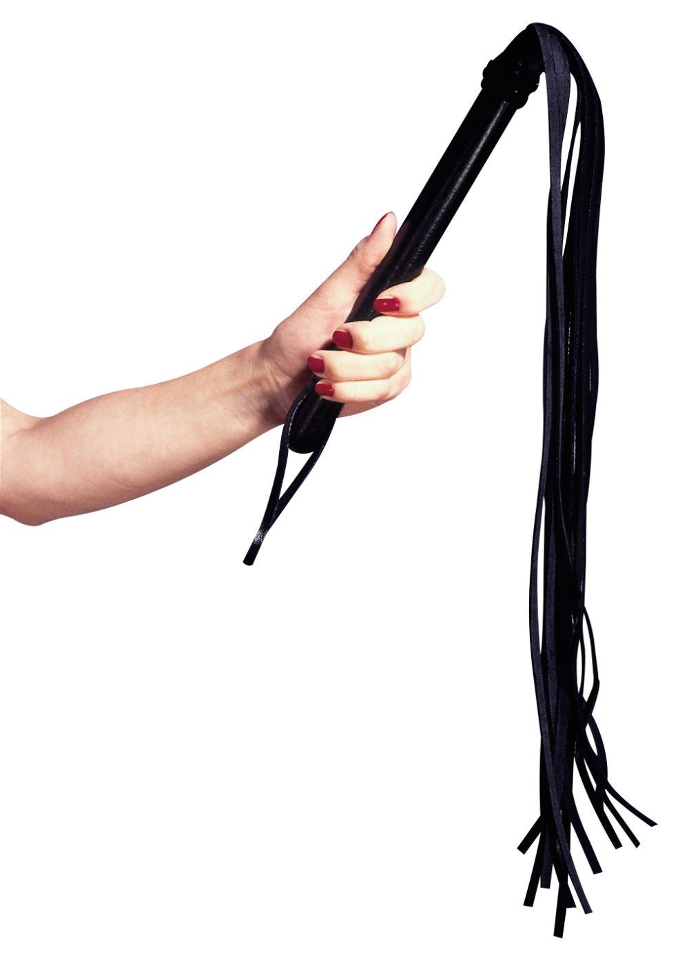 Leather Flogger Wooden Handle