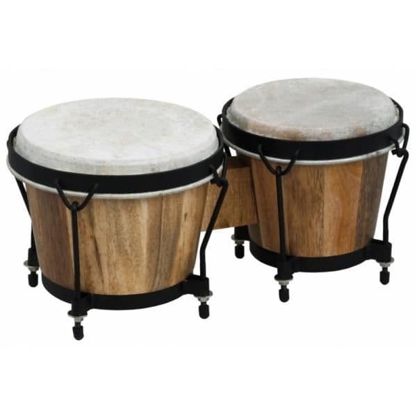 Bongos av naturligt trä