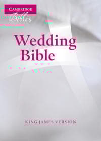 KJV Wedding Bible, Ruby Text Edition, White French Morocco Leather, KJ223:T
