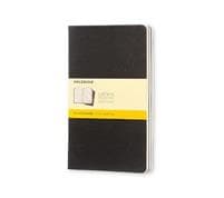 Moleskine Squared Cahier L - Black Cover (3 Set)