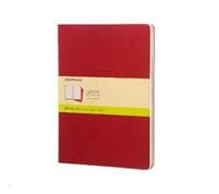 Moleskine Plain Cahier Xl - Red Cover (3 Set)