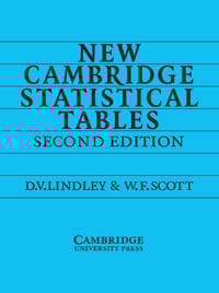 New Cambridge Statistical Tables