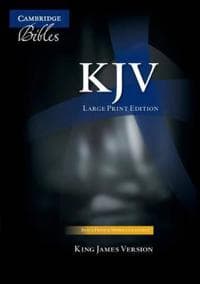 KJV Large Print Text Bible, Black French Morocco Leather, KJ653:T