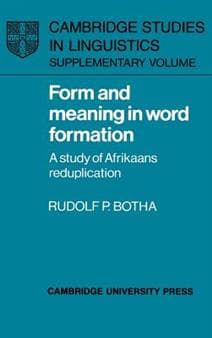 Form and Meaning in Word Formation