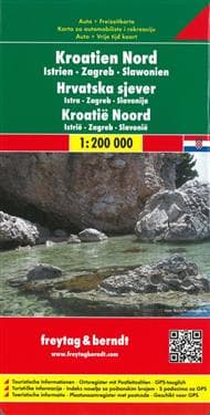 Croatia North - Istria - Zagreb - Slavonia Road Map 1:200 000
