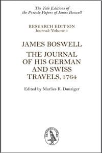 James Boswell: The Journal of His German and Swiss Travels, 1764