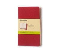 Moleskine Plain Cahier - Red Cover (3 Set)
