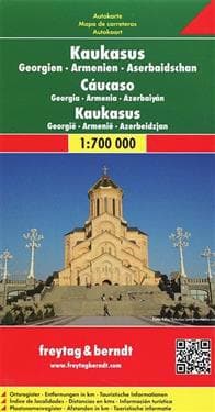 Caucasus - Georgia - Armenia - Azerbaijan Road Map 1:700 000