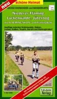 Große Radwander- und Wanderkarte Niederer Fläming, Luckenwalde, Jüterbog, mit Flaeming-Skate® und FlämingWalk® 1 : 50 000