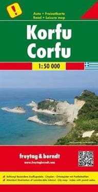 Corfu, Special Places of Excursion Road Map 1:50 000