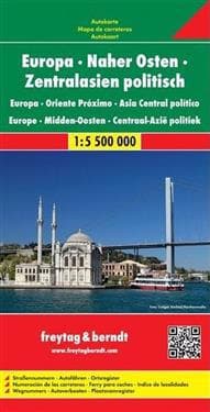 Europe - Middle East - Central Asia Political Road Map 1:5 500 000