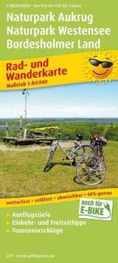 Naturpark Aukrug - Naturpark Westensee - Bordesholmer Land. Rad- und Wanderkarte 1 : 60 000