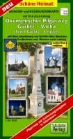Wander- und Radwanderkarte Ökumenischer Pilgerweg Görlitz-Vacha (Teil 1 Görlitz-Leipzig) mit Zick-Zack-Faltung. 1:50000