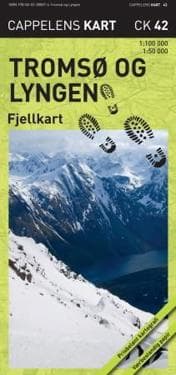 Tromsø og Lyngen Fjellkart Cappelen CK42 : 1:50000-1:100000