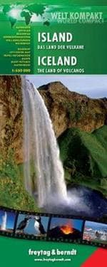 Iceland - the Land of Volcanos Road Map 1:500 000