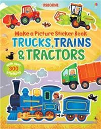 Make a Picture Sticker Book Trains, TrucksTractors