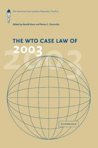 The WTO Case Law of 2003