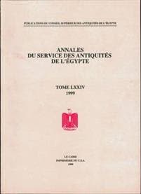 Annales du Service des Antiquités de l’Egypte