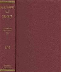 International Law Reports: Volume 154