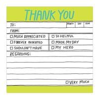 Knock Knock Hand Lettered Sticky Note Thank You