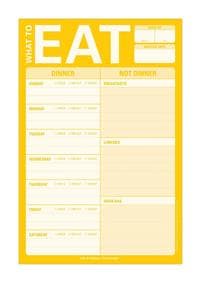 Knock Knock What to Eat Pad (Yellow)