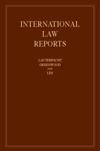 International Law Reports: Volume 155