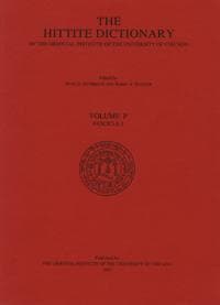 Hittite Dictionary of the Oriental Institute of the University of Chicago. Volume P, fascicle 1 (pa- to para)