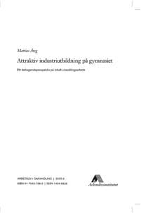 Attraktiv industriutbildning på gymnasiet