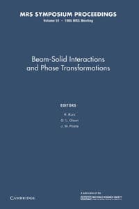 Beam-Solid Interactions and Phase Transformations: Volume 51