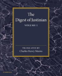 The Digest of Justinian: Volume 1
