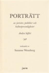 Porträtt av jurister, politiker, och kulturpersonligheter - Andra häftet - tecknade av Suzanne Wennberg