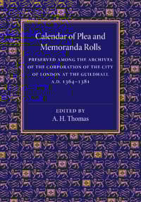 Calendar of Plea and Memoranda Rolls