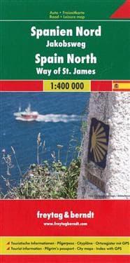 Spain North - Way of St. James Road Map 1:400 000
