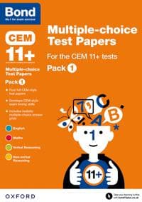 Bond 11+: Multiple-choice Test Papers for the CEM 11+ Tests Pack 1: Ready for the 2025 Cambridge Select Insight exam