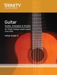 Trinity College London: GuitarPlectrum Guitar Scales, ArpeggiosStudies Initial-Grade 5 from 20