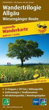 Allgau hiking trilogy - meadow walkers route 1:35,000