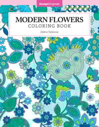 Modern Flowers Coloring Book