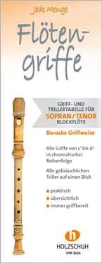 Jede Menge Flötengriffe - Sopran/Tenor (Barocke Griffweise)