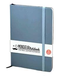 Monsieur Notebook Soft Leather Journal - Baby Blue Ruled Medium