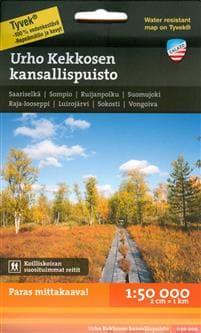 Urho Kekkosen kansallispuisto tunturikartta 1:50 000