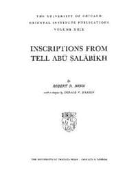 Inscriptions from Tell Abu Salabikh